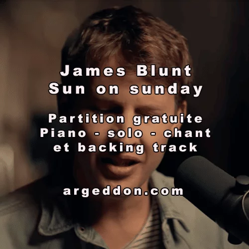 Illustration James Blunt - Sun on Sunday, partition gratuite
