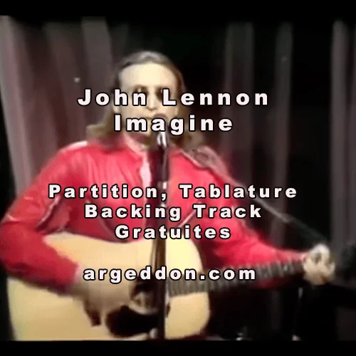 Illustration John Lennon - Imagine, partition gratuite