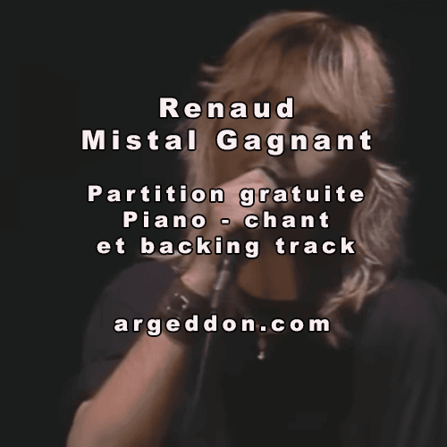 Illustration Renaud - Mistral Gagnant, partition gratuite